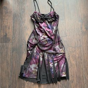 JANIQUE by Kourosh Black Mesh Grunge Overlay Y2K 90s Dress Women’s Size 4 Fairy